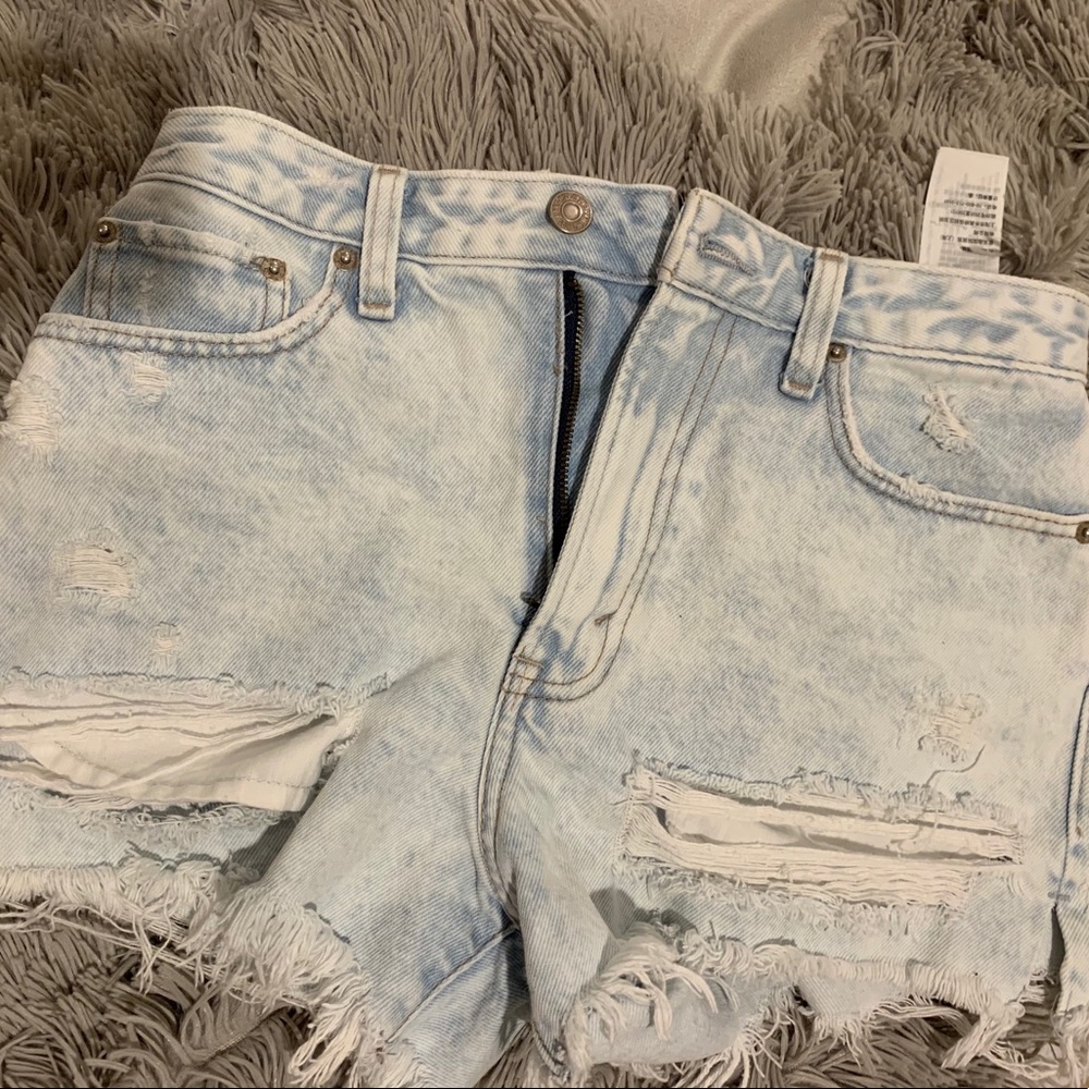 Abercrombie high waist jean shorts